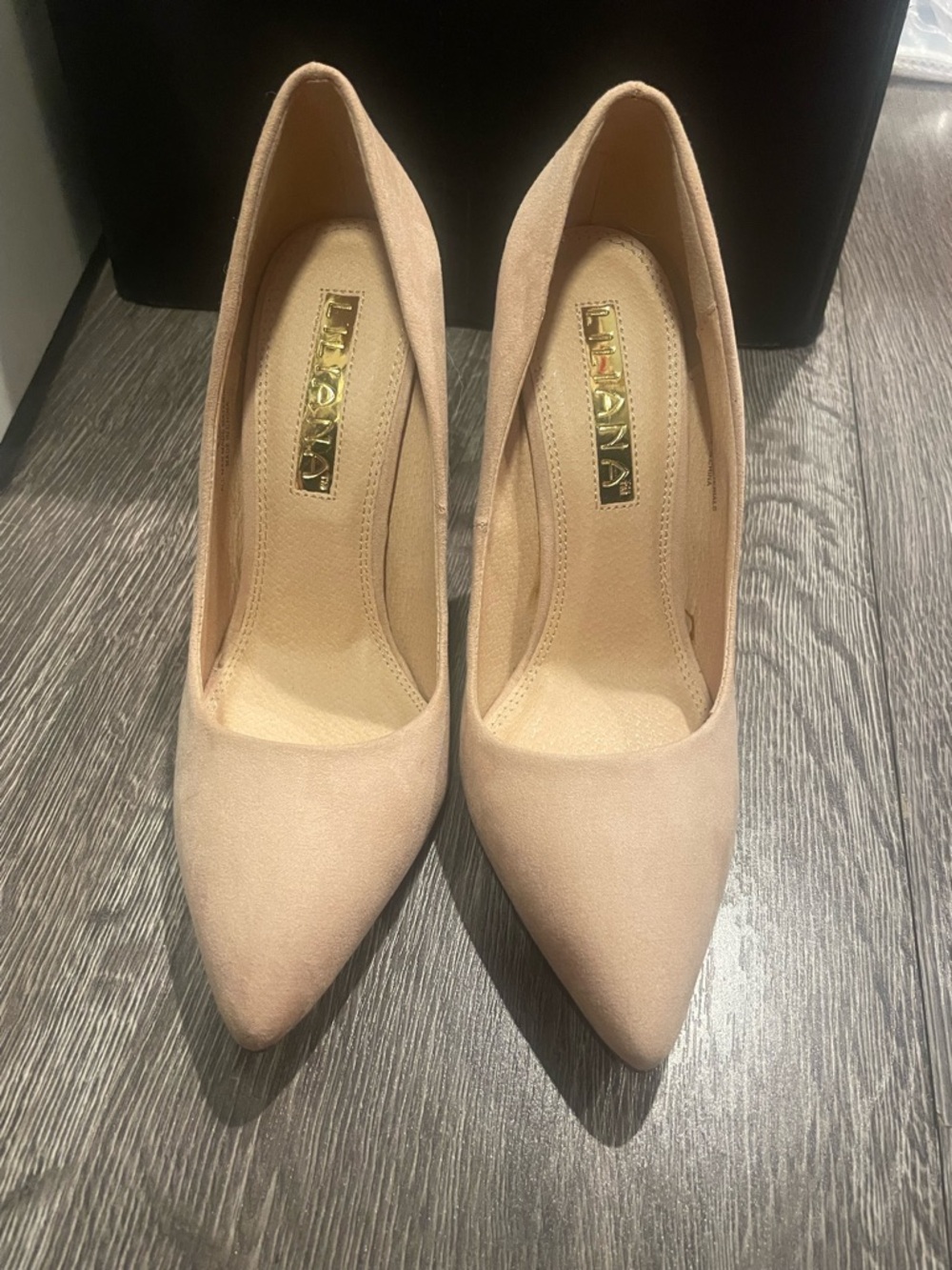 Liliana Blush Pointed-Toe Suede Pumps
